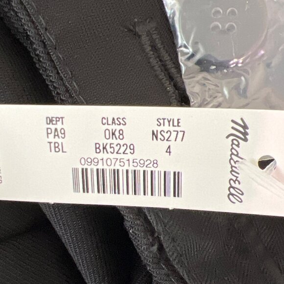 MADEWELL The Harlow Super-Wide Leg Trouser Black Sz 4 NWT - Picture 7 of 8